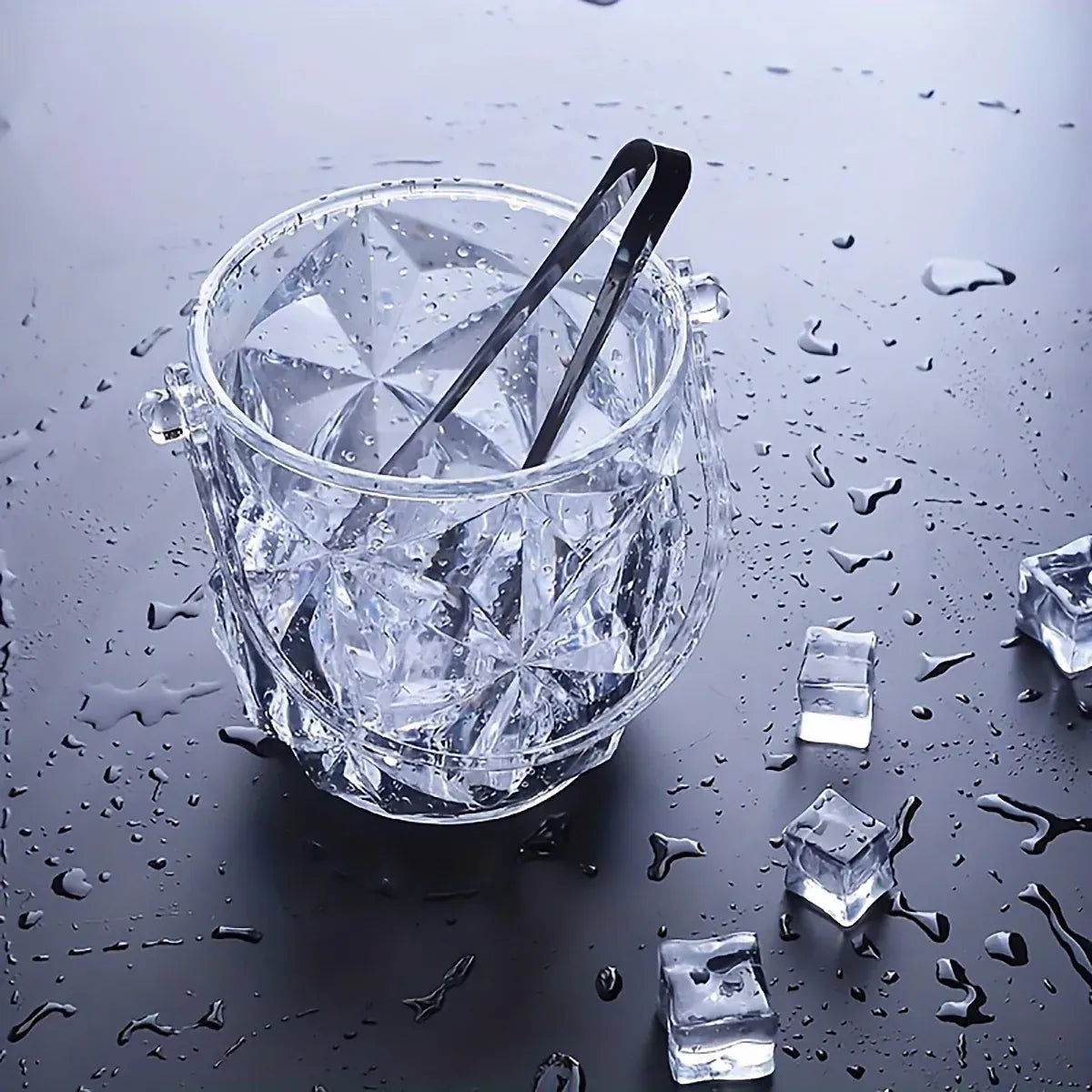 Acrylic Ice Bucket Transparent Champagne Cooler Home Bar Wine Chiller Bucket - Crystal