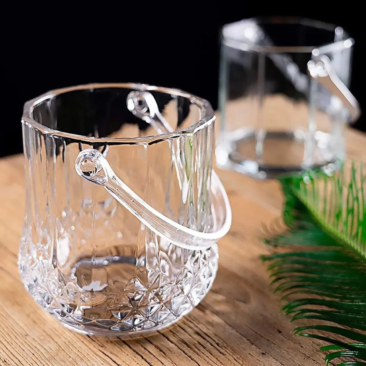 Acrylic Ice Bucket Transparent Champagne Cooler Home Bar Wine Chiller Bucket - Crystal
