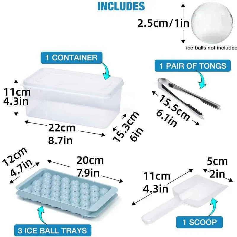 3 Layer Ice Cube Tray Mold Home Ice Compartment Press for Freezer Storage — product image 3