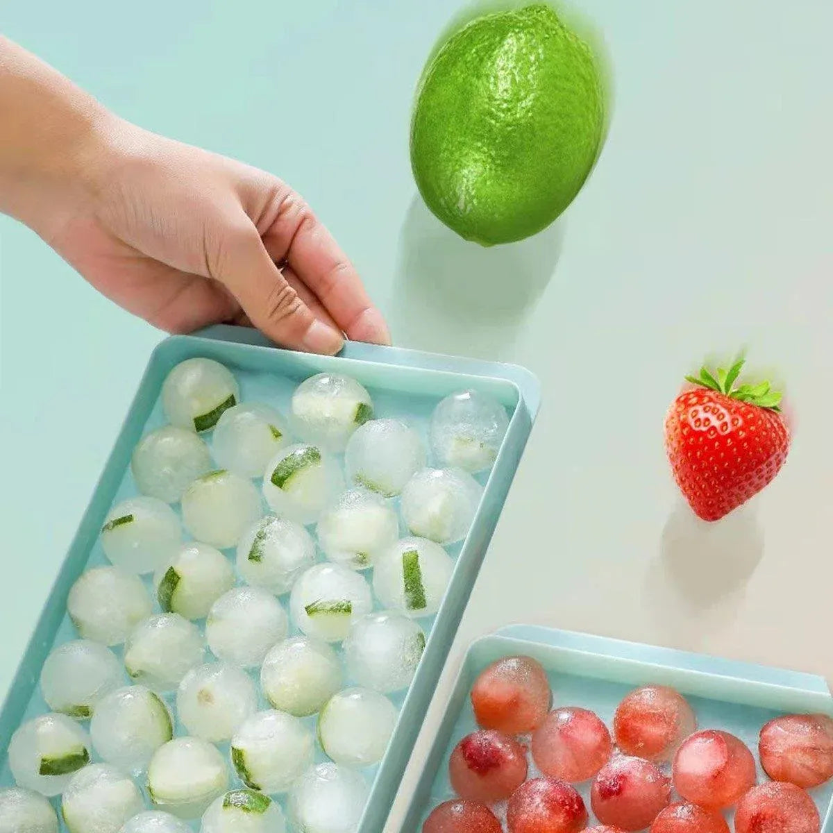 3 Layer Ice Cube Tray Mold Home Ice Compartment Press for Freezer Storage — product image 10