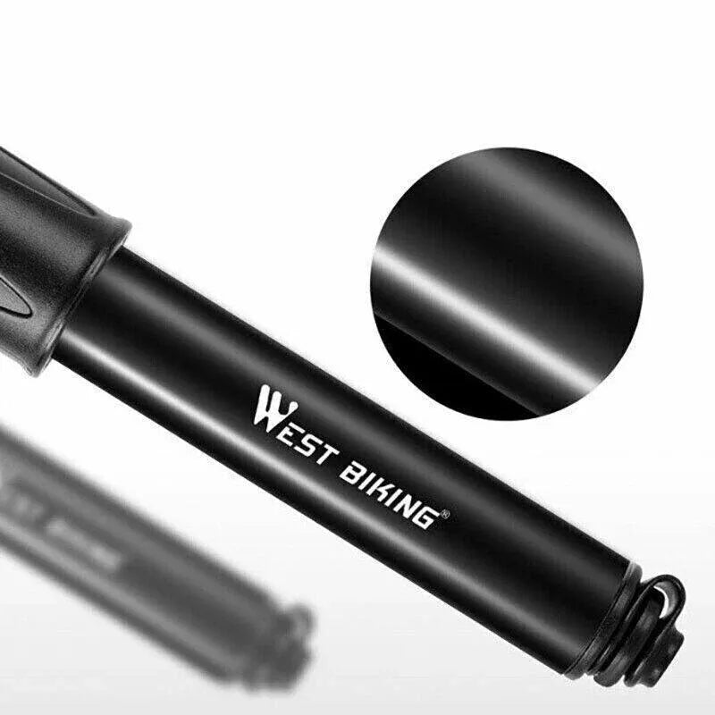 Aluminium Mini Bicycle Air Pump Bike Hand Ball Inflator Portable Cycling Tyre