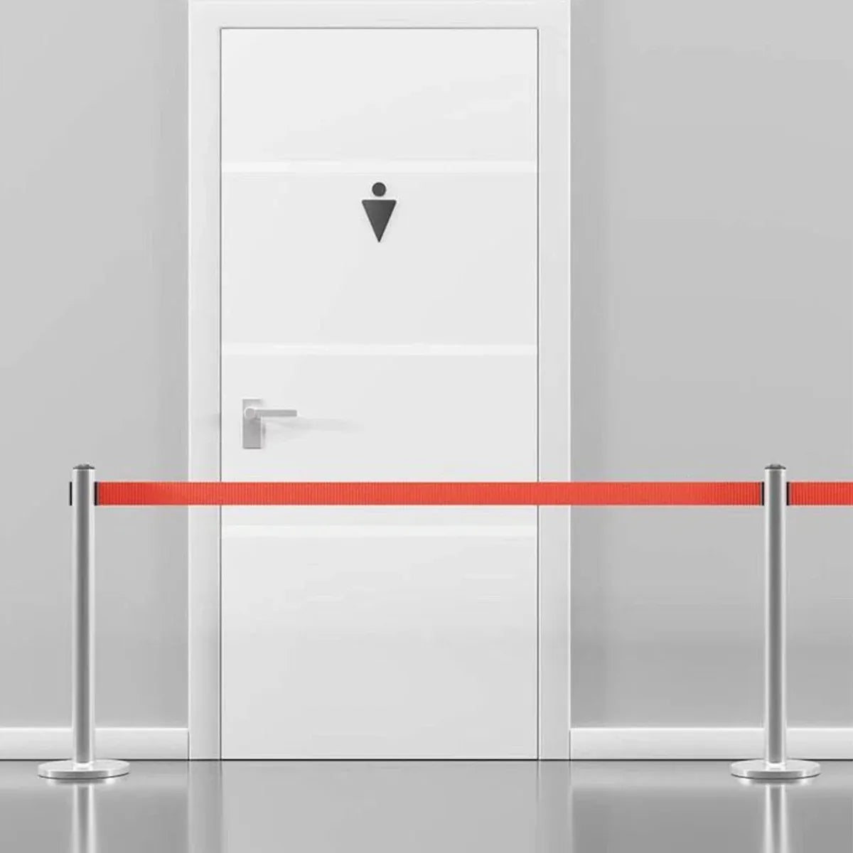 2M Retractable Isolation Barrier Belt 1 Post Anti-Slip Base Waterproof Durable — product photo 4