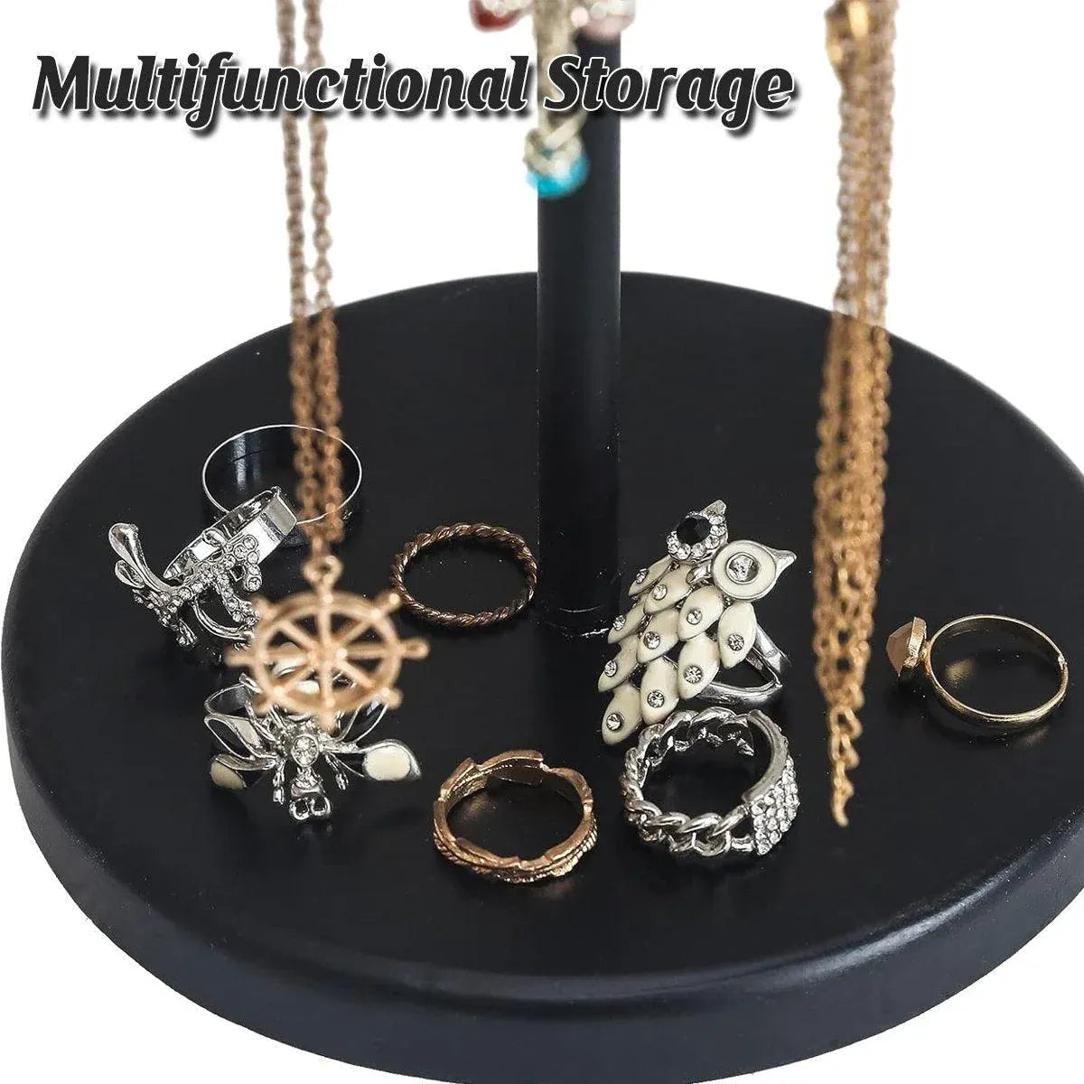 1-Piece Black Rotating Jewellery Display Rack — product photo 9