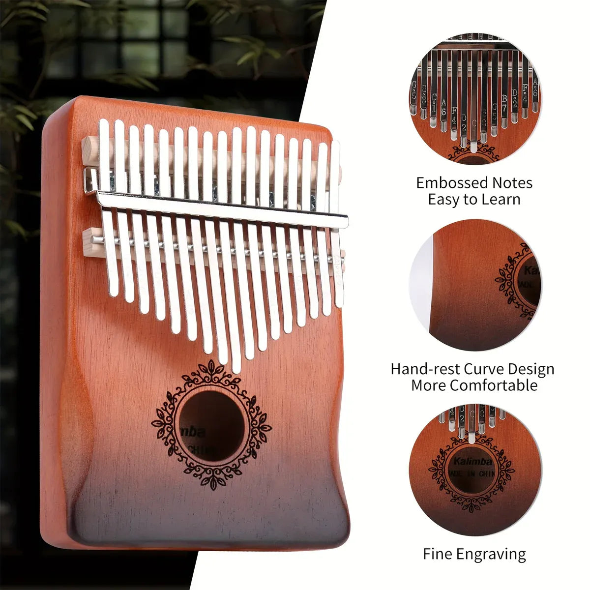 17-Key Beginner Thumb Piano Portable Instrument for Music Learning and Practice — product image 5