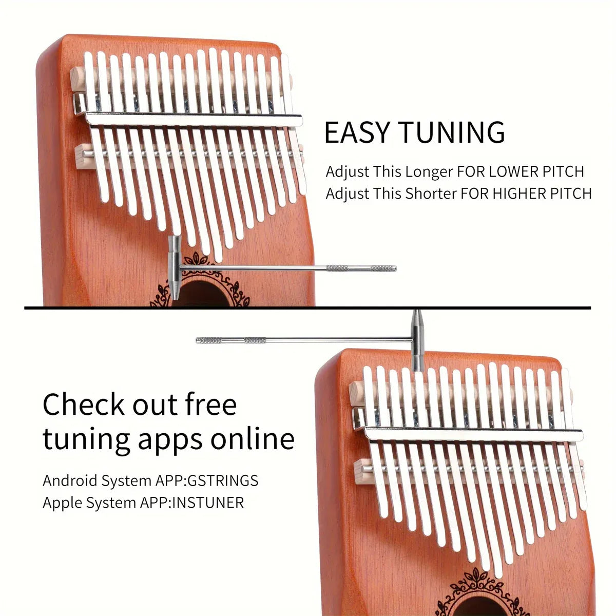17-Key Beginner Thumb Piano Portable Instrument for Music Learning and Practice — product image 7