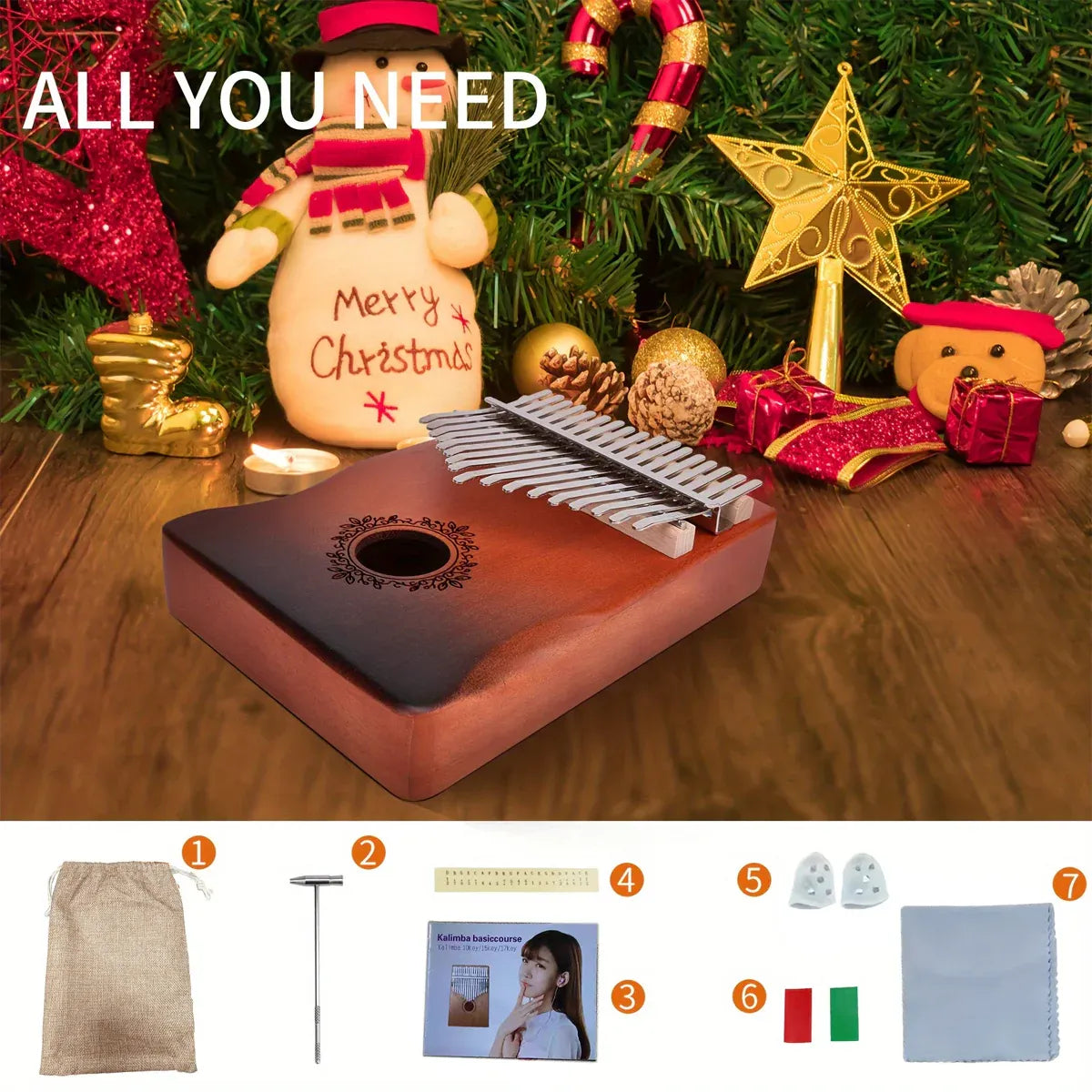 17-Key Beginner Thumb Piano Portable Instrument for Music Learning and Practice — product image 8