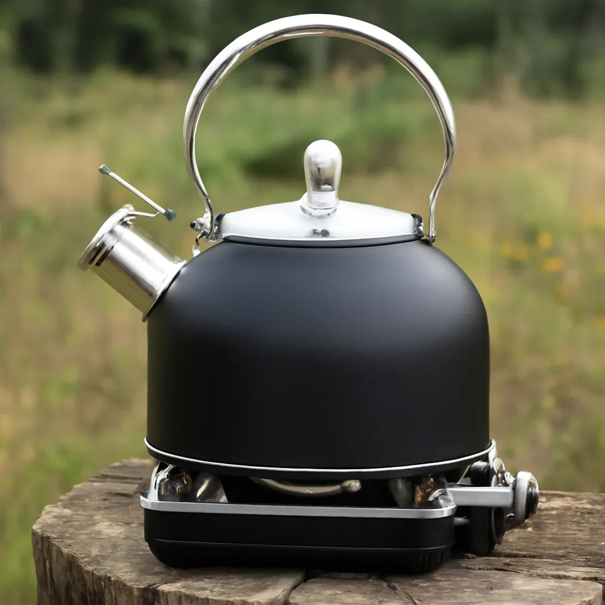 2.5 L Stainless Steel Whistling Stovetop Kettle – Black Handle
