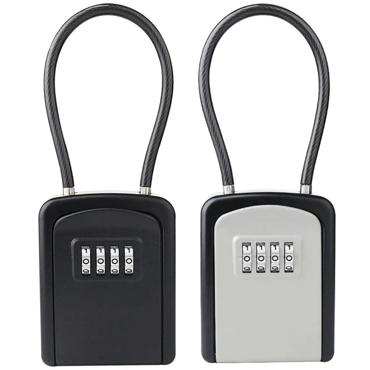Portable Key Lock Box Hanging Combination Storage Organizer for Home Security - Black — product photo 3