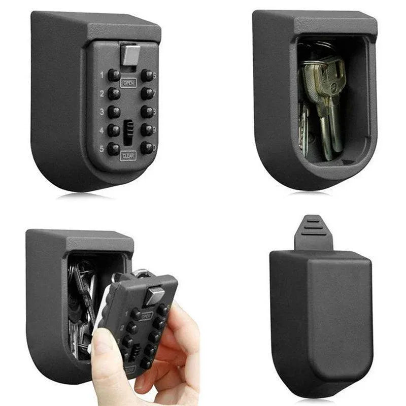 1X Outdoor Wall Mount Spare Key Safe Box Lock Holder Water Weather Proof New