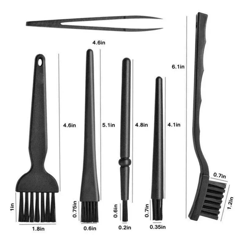 6PCS Anti-Static Keyboard Cleaning Kit Black Plastic Laptop PC Dust Cleaner Tool — product photo 3