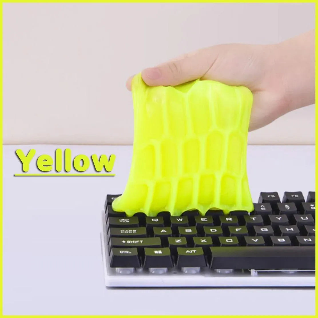 Dust Dirt Cleaning Super Clean Car Laptop Keyboard Home Cleaner - Yellow