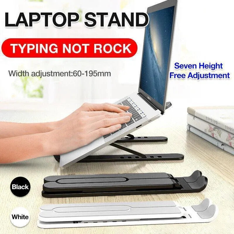 Adjustable Folding Laptop Stand for Desk Portable Tablet Holder Riser Bracket - Black — product photo 2