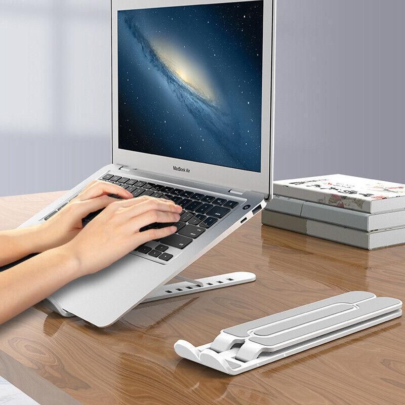 Adjustable Folding Laptop Stand for Desk Portable Tablet Holder Riser Bracket - Black — product photo 5