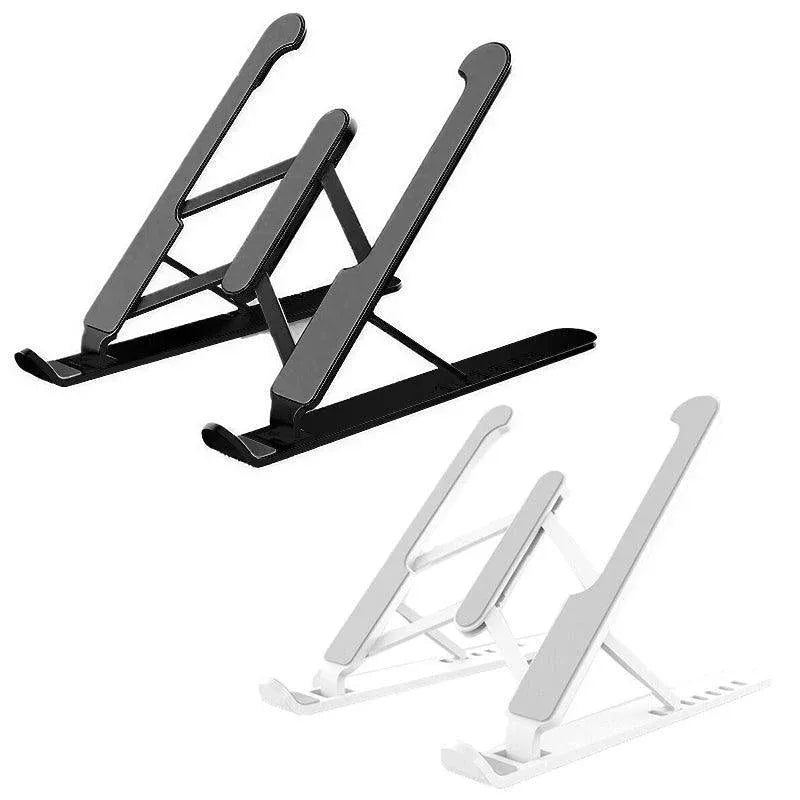 Adjustable Folding Laptop Stand for Desk Portable Tablet Holder Riser Bracket - White — product photo 3