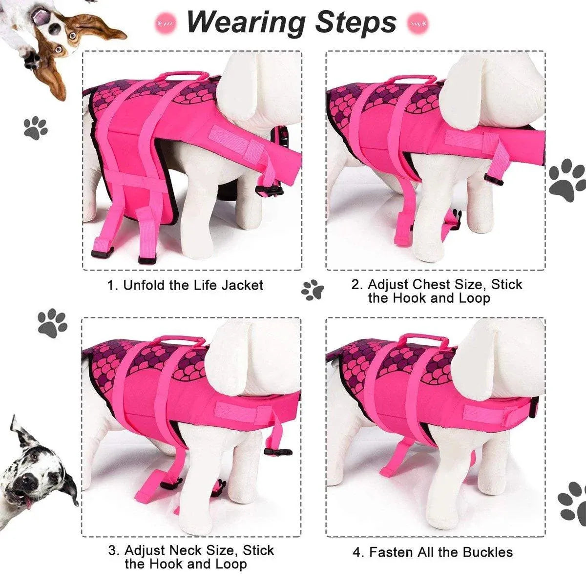 Shark-Fin Dog Swim Flotation Vest with Handle – Grey – L – supplier product photograph 5 of 13