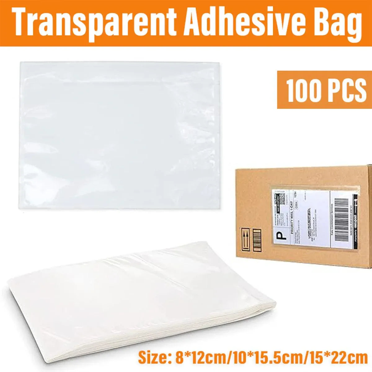 Plastic Bags 100PCS Transparent Zip Lock Clear Resealable Storage Packaging - 15x22cm — product photo 2