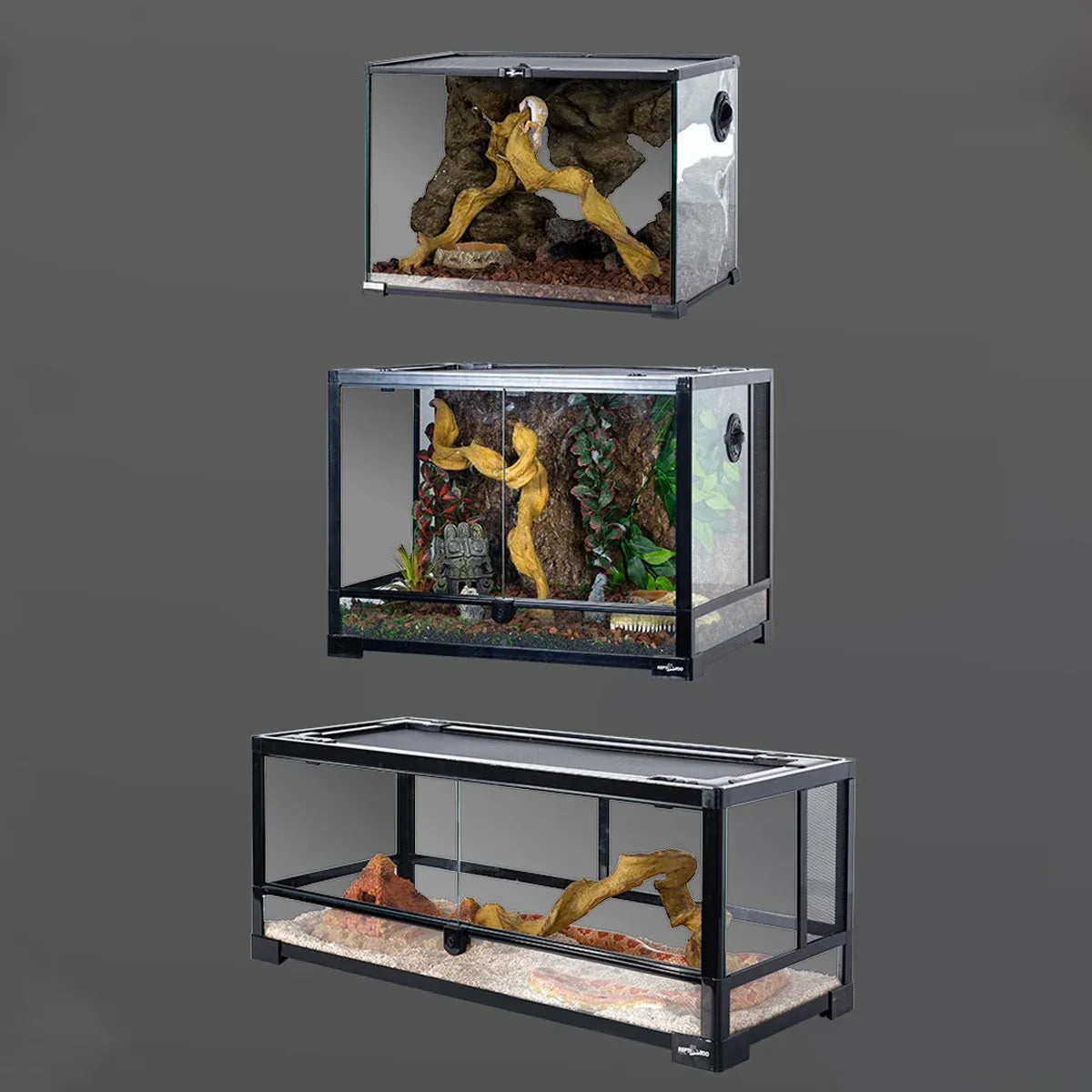 Flexible Reptile Terrarium Climbing Vine - Earth Tones, 60 cm