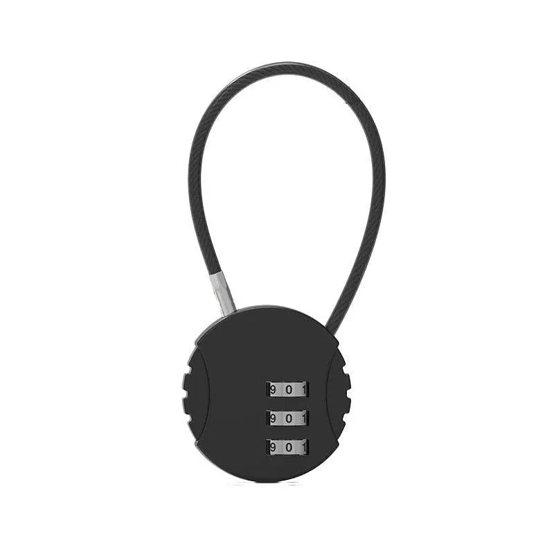 Combination Lock Padlock Locker 3 Digit Security Bike Suitcase Luggage Bag - Black