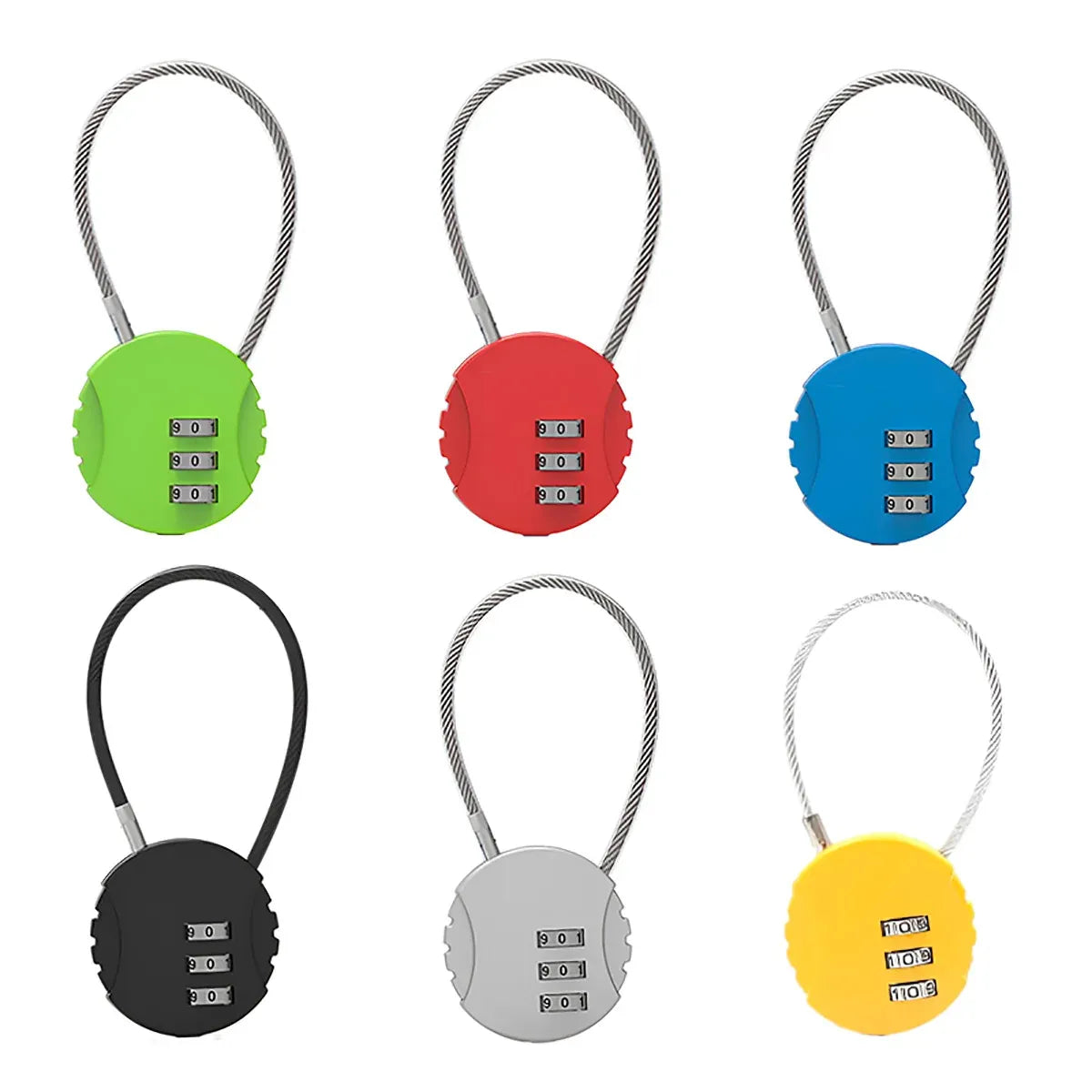 Combination Lock Padlock Locker 3 Digit Security Bike Suitcase Luggage Bag - Black