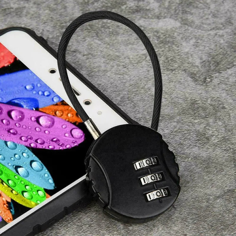 Combination Lock Padlock Locker 3 Digit Security Bike Suitcase Luggage Bag - Blue — product photo 14