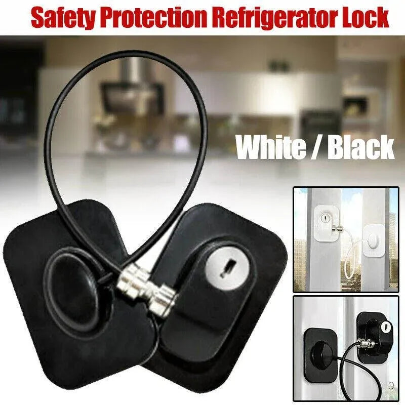 Refrigerator Lock Fridge Cabinet Child Safety Window Door Drawer Latches W/ Keys — product image 2