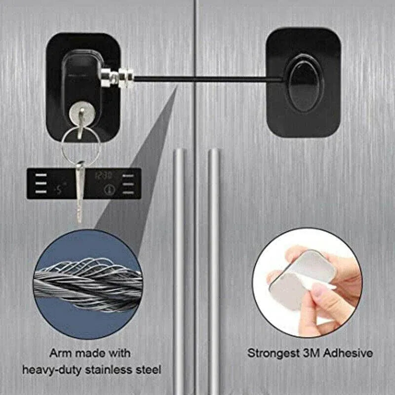 Refrigerator Lock Fridge Cabinet Child Safety Window Door Drawer Latches W/ Keys — product image 5