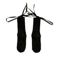 Cross-Tie Women Lolita Socks Bandage Stockings Korean Style Middle Tube Socks - Black+Black