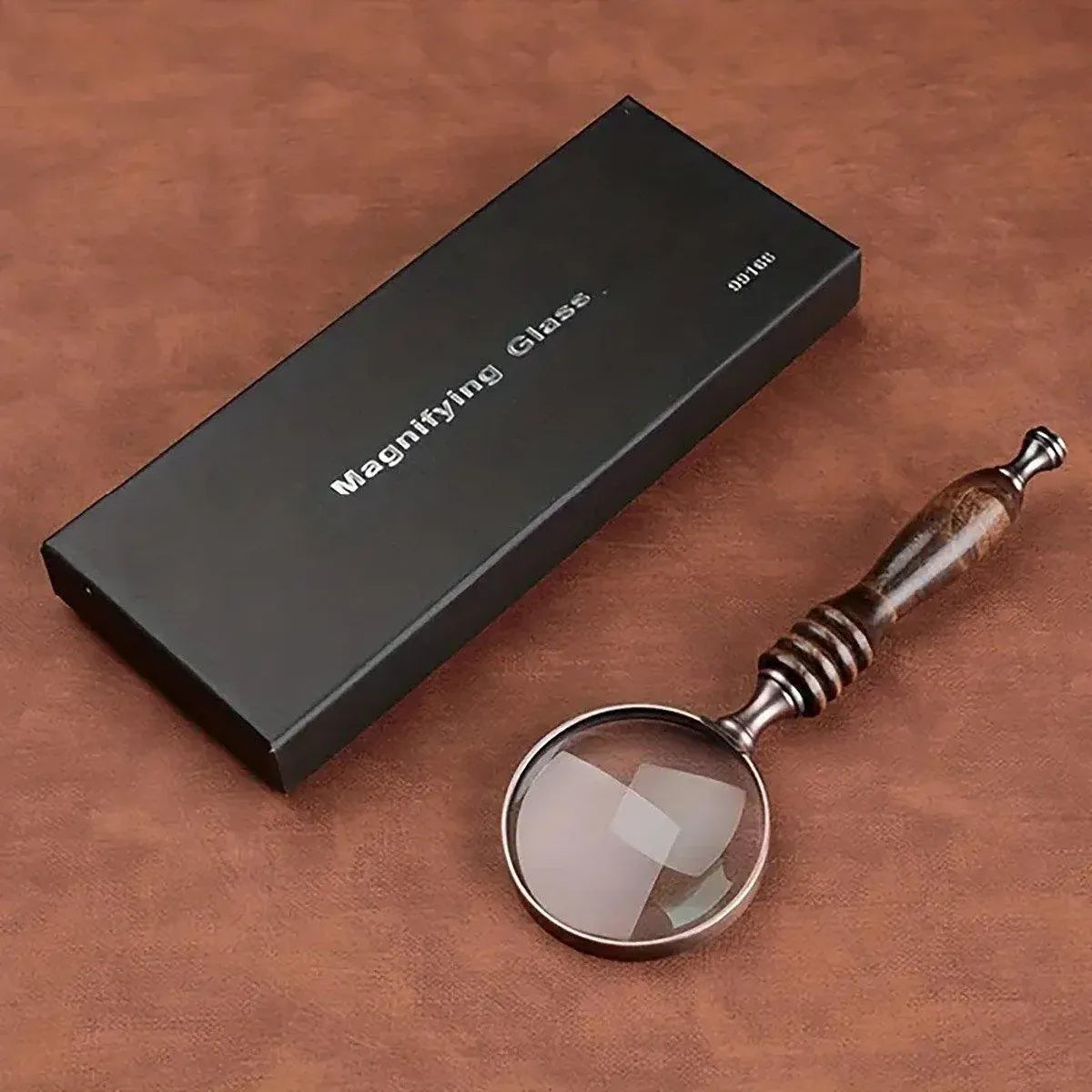 Vintage Handheld Magnifying Glass with Dark Wooden Handle – Gift Box — product image 6 of 13