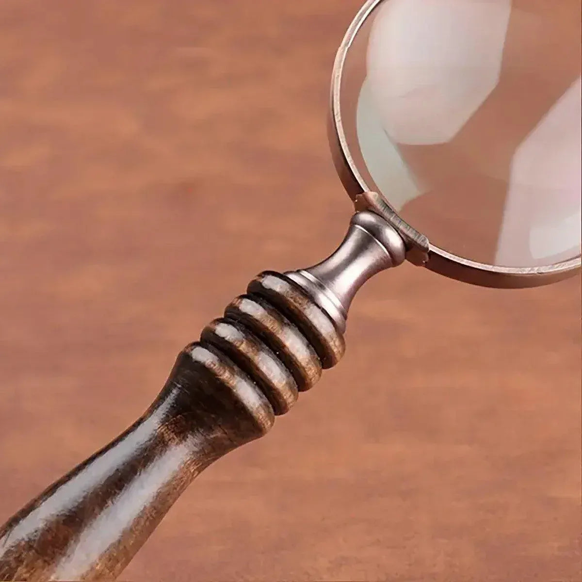 Vintage Handheld Magnifying Glass with Dark Wooden Handle – Gift Box — product image 8 of 13