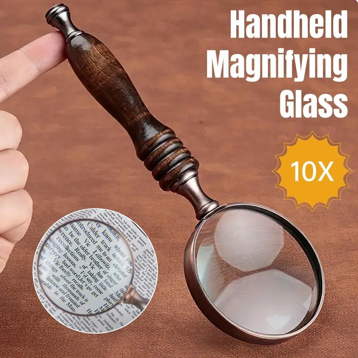 Vintage Handheld Magnifying Glass with Dark Wooden Handle – Gift Box — product image 13 of 13