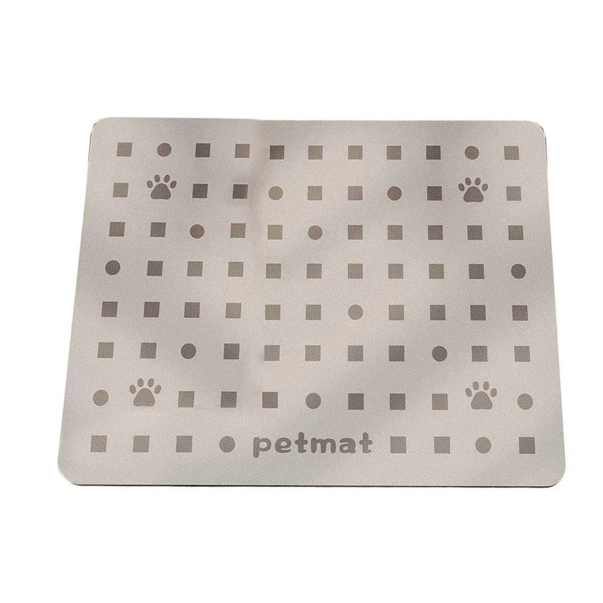 Absorbent Pet Feeding Bowl Mat - Light Grey, 40 × 60 cm