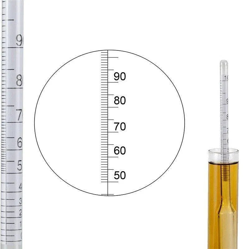 Alcohol Meter Hydrometer 0-100 Percent with 100ml Measuring Cup for Distilling — product photo 4