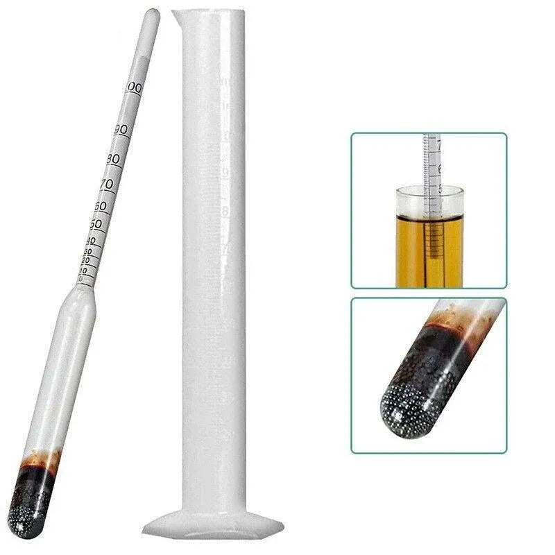 Alcohol Meter Hydrometer 0-100 Percent with 100ml Measuring Cup for Distilling — product photo 5