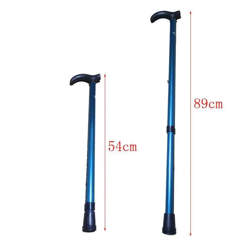 Metal Walking Stick Travel Retractable Cane Pole Compact Adjustable Lightweight - Yellow — product photo 6