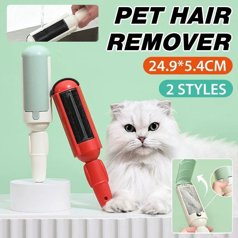 Self-Cleaning Pet Hair & Lint Remover Roller - Red, 24.9 cm