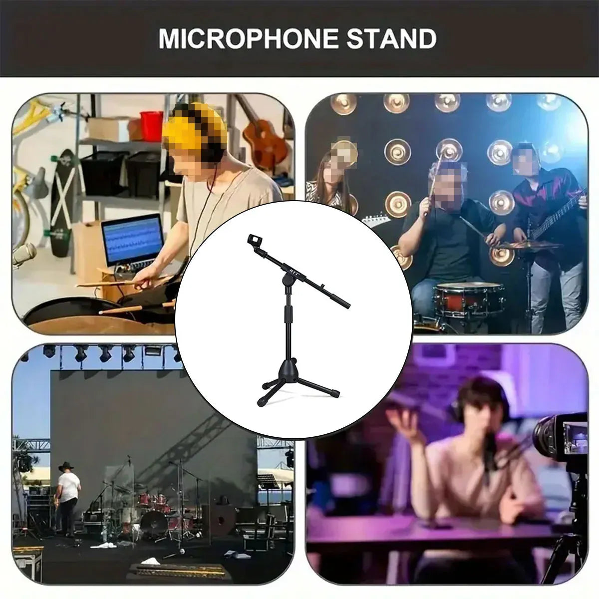 Pickup Microphone Stand Guitar Erhu Drum Band Compact Mic Tripod Small Bracket — product image 10
