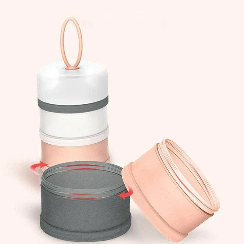 4-Layer Milk Powder Dispenser Bottle Container Food Storage Box Portable Stackable - Blue — product image 11