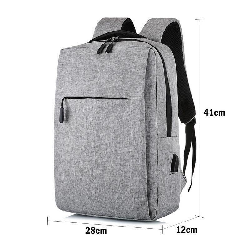 Waterproof Laptop Backpack Bag for Men Women School Travel Business Use - Grey 2 Zipper