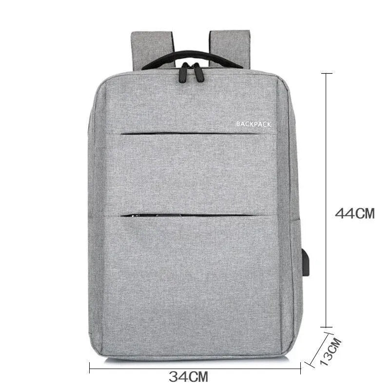 Waterproof Laptop Backpack Bag for Men Women School Travel Business Use - Black 1 Zipper