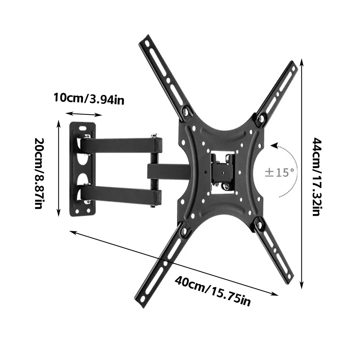 Adjustable Tilting TV Wall Mount for 32–55-Inch Screens