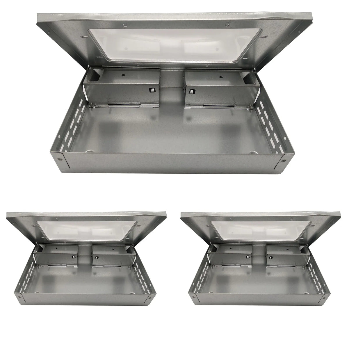 Reusable Ventilated Live-Catch Rodent Trap Boxes - 3 Pack