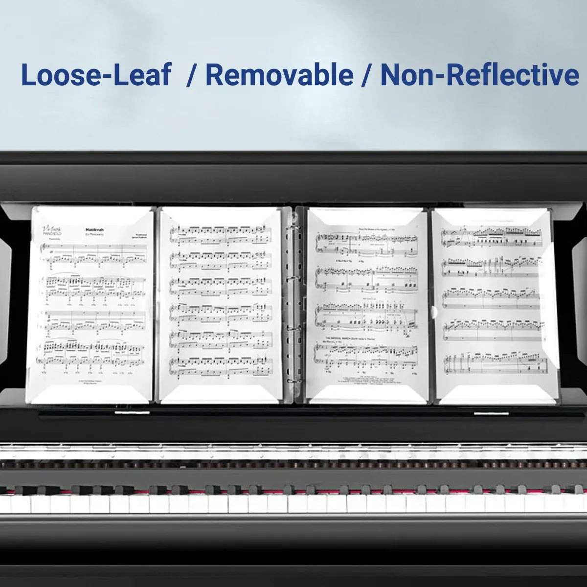 A4 Piano 4 Page Music Sheet Folder Binder Replaceable Inner Core Durable Use — product image 5