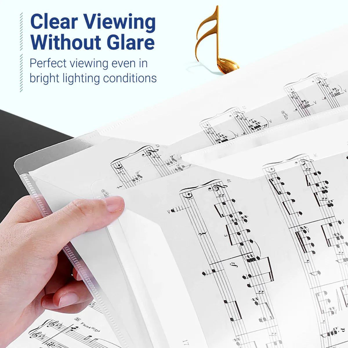 A4 Piano 4 Page Music Sheet Folder Binder Replaceable Inner Core Durable Use — product image 7