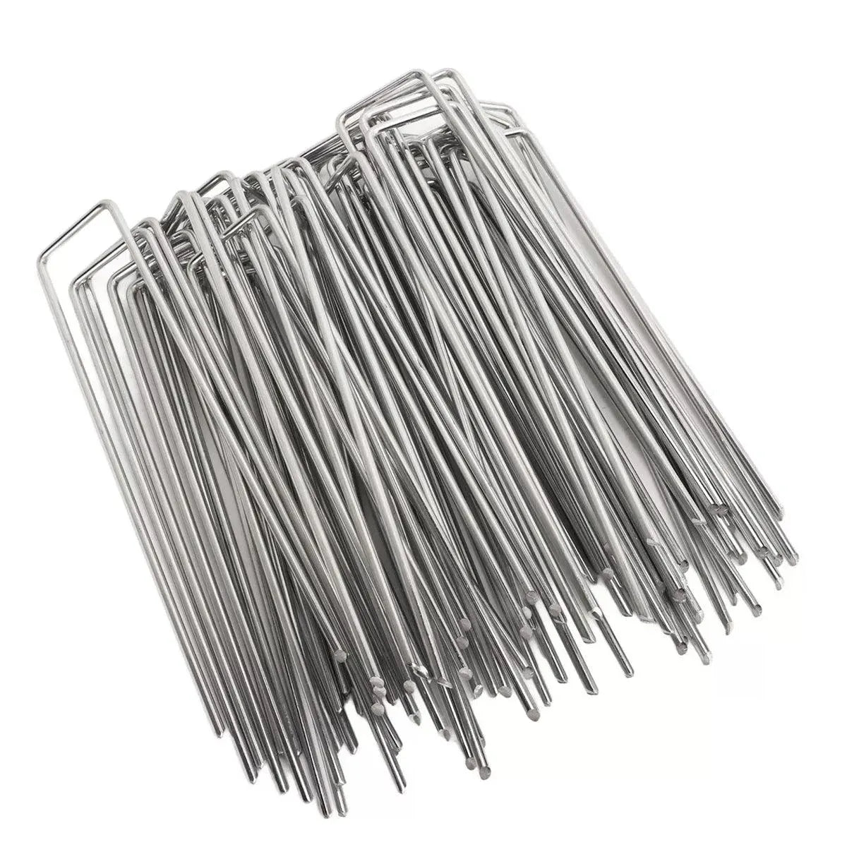 100pcs U Shape Ground Stakes Gardening Spikes Landscape Anchor Pins — product photo 2