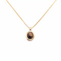 Vintage Brown Tiger-Eye-Style Pendant Necklace – Necklace Only — product image 1 of 12