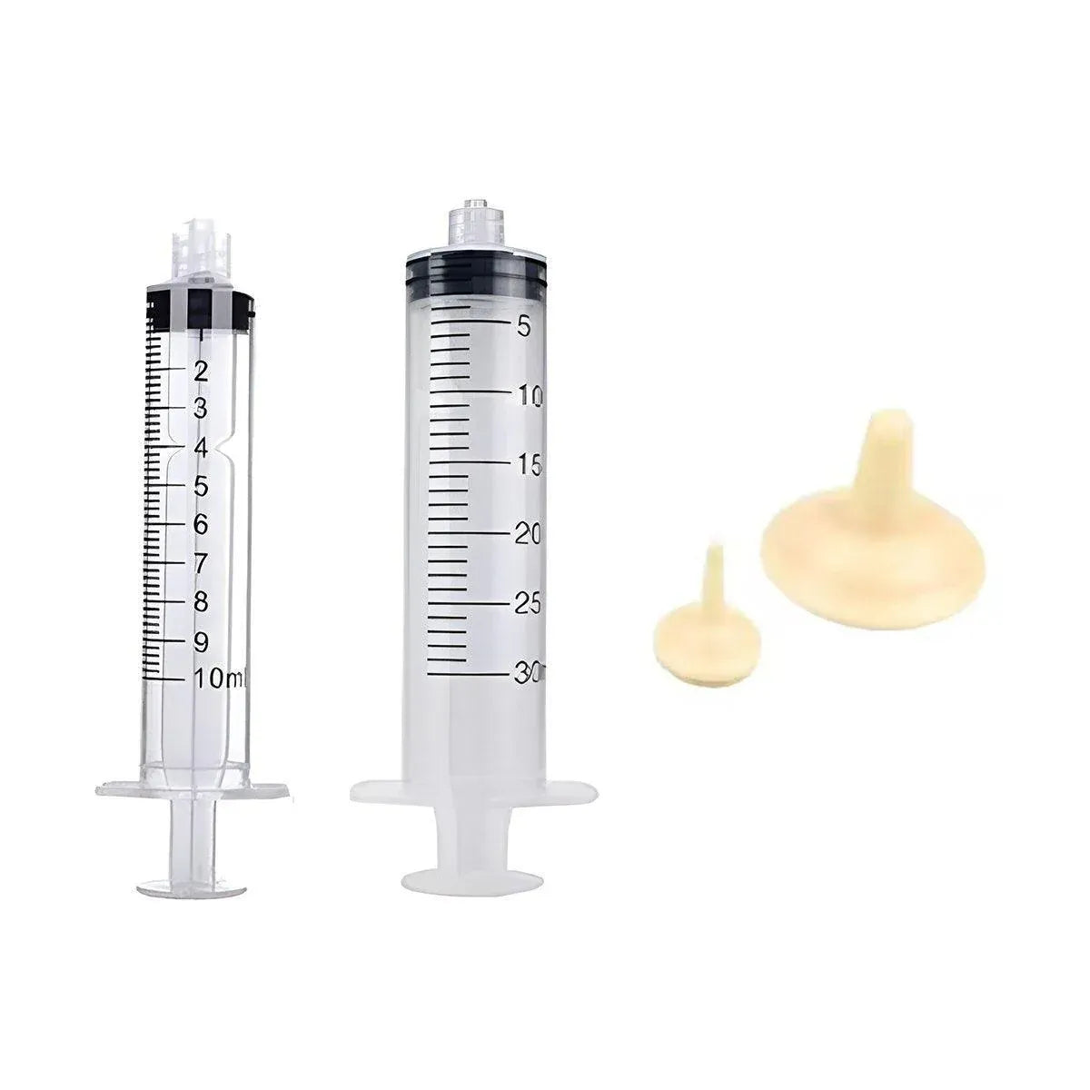 Puppy & Kitten Feeding Syringe & Silicone Nipple Set - Medium, 4 Pieces
