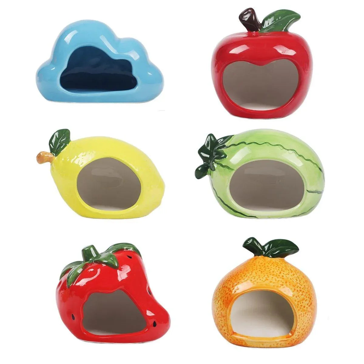 Ceramic Hamster Hideaway House - Apple
