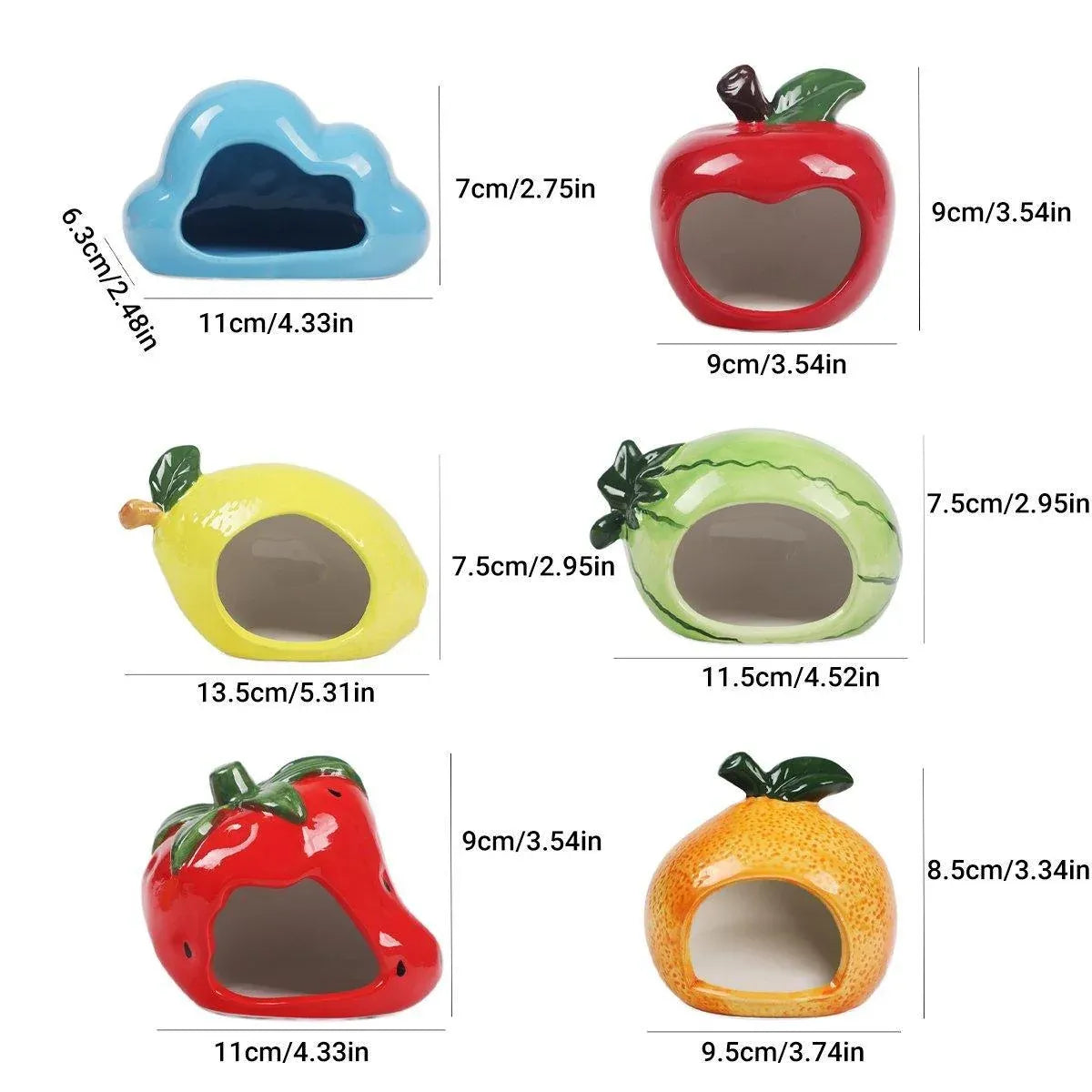 Ceramic Hamster Hideaway House - Apple