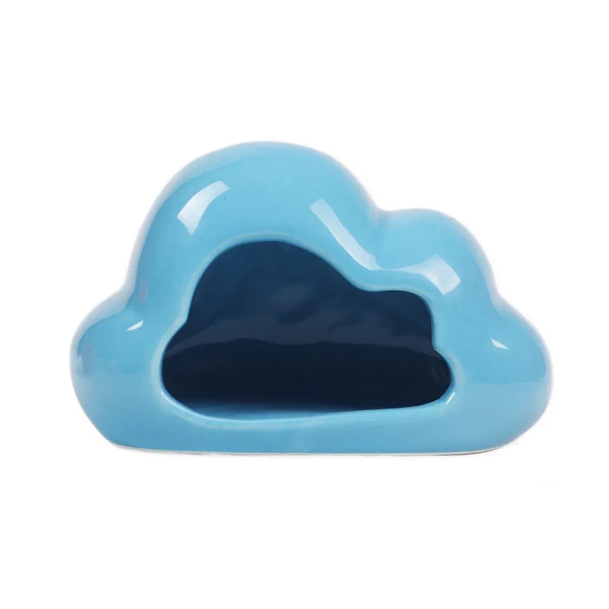 Ceramic Small Animal Hideout House - Cloud, 11 × 6.3 × 7 cm