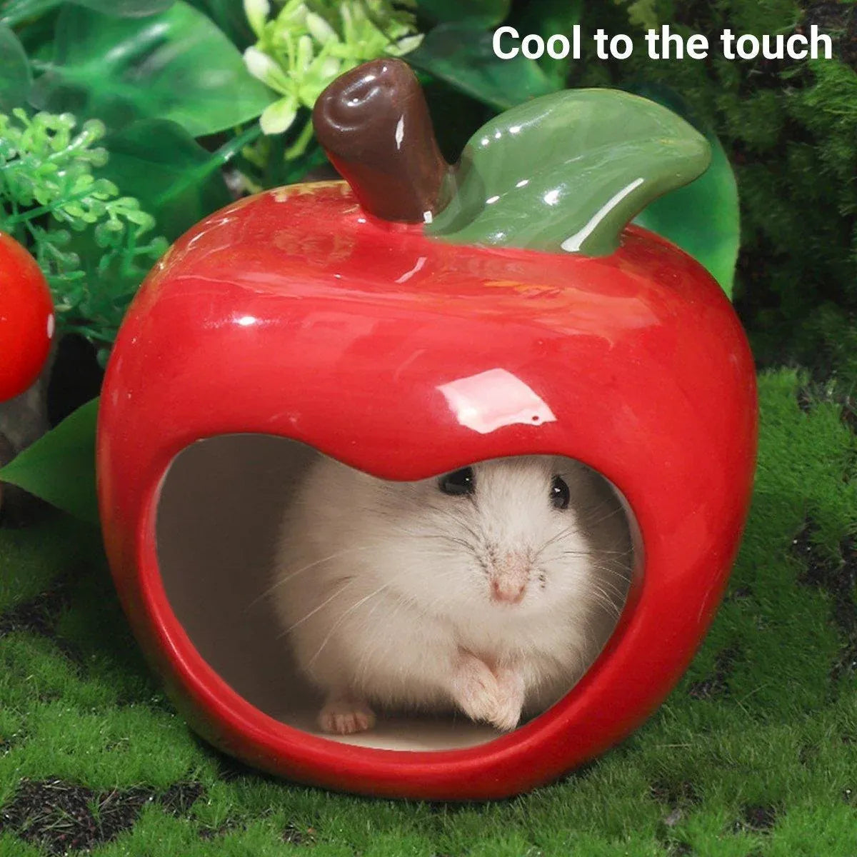 Ceramic Small Animal Hideout House - Cloud, 11 × 6.3 × 7 cm